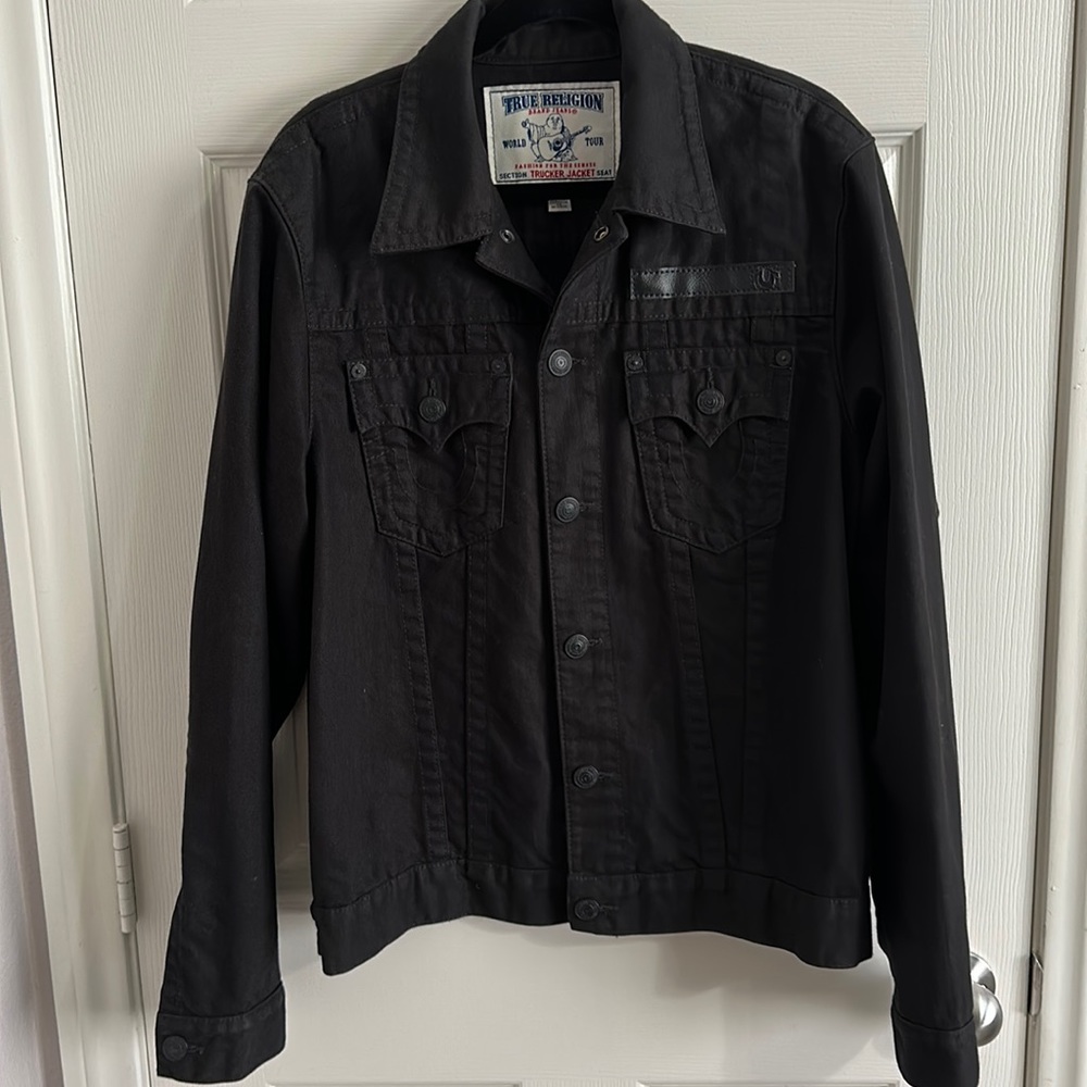 Men’s Large True Religion Black Jean Jacket